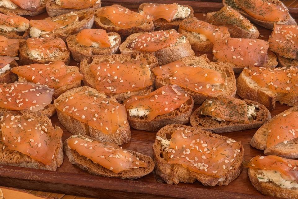 Bruschetta de saumon