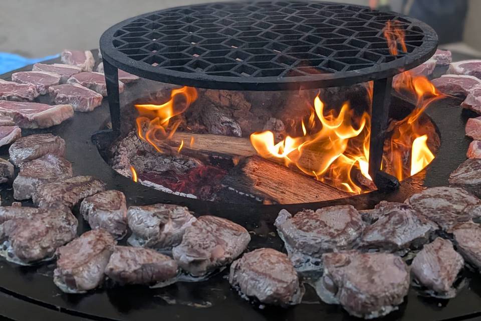 Pièce de bœuf au brasero