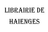 Librairie de Haienges - Calligraphie