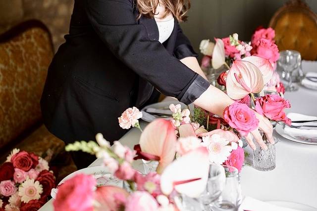 Mise en place des fleurs
