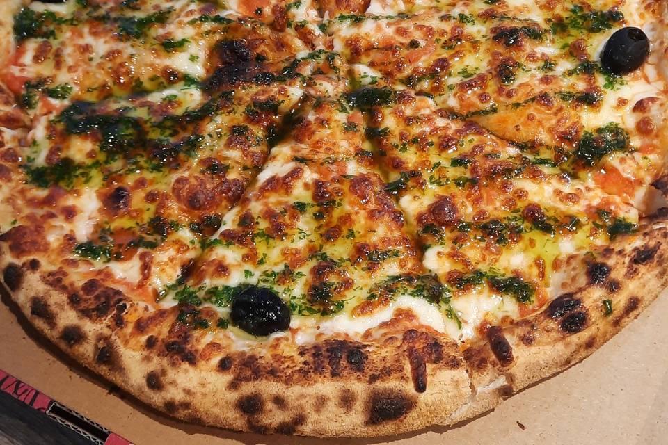 Pizza margherita + pesto