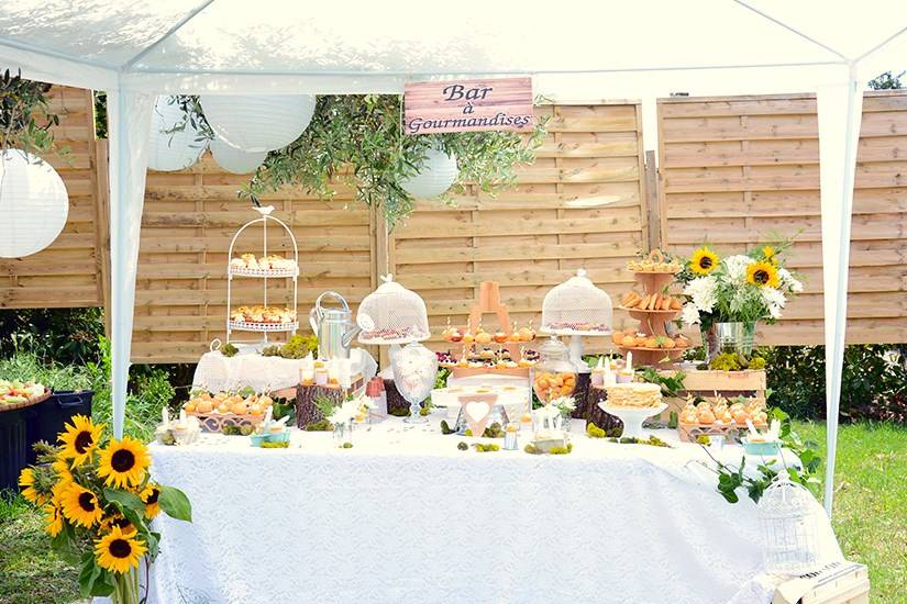 Wedding sweet table champêtre