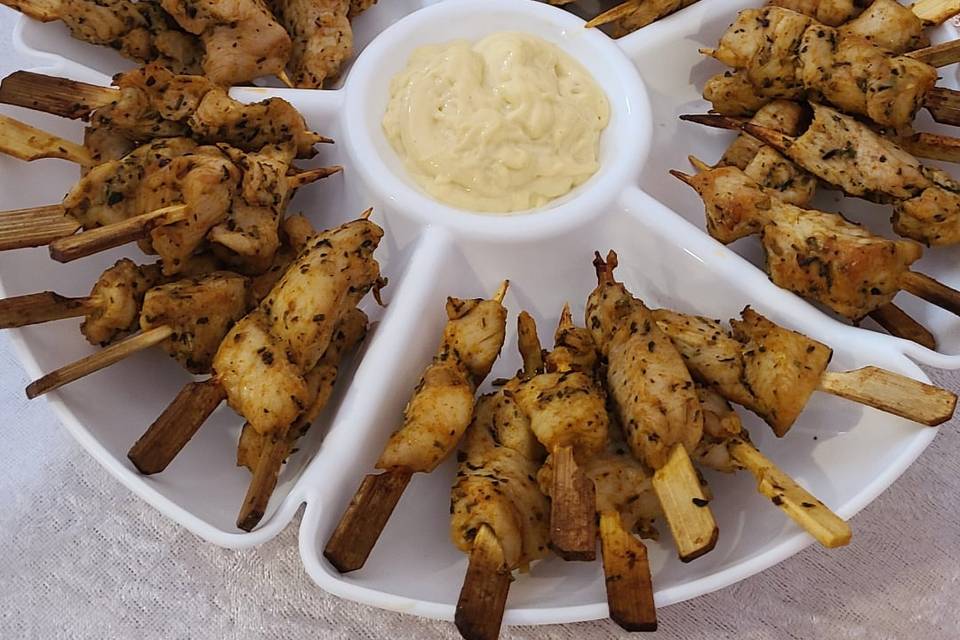 Brochettes marinées