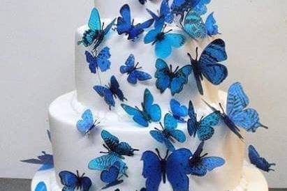 Wedding cake envolée papillons