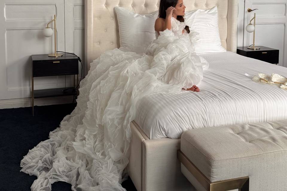 La mariée getting ready