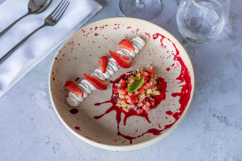 Dessert fraise