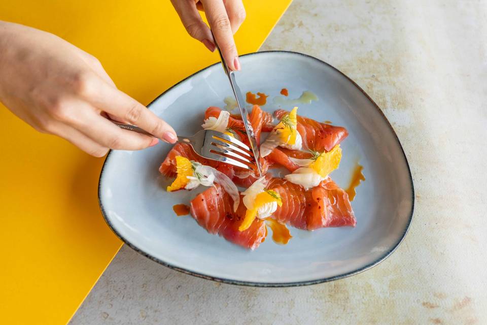 Entrée Gravlax de saumon