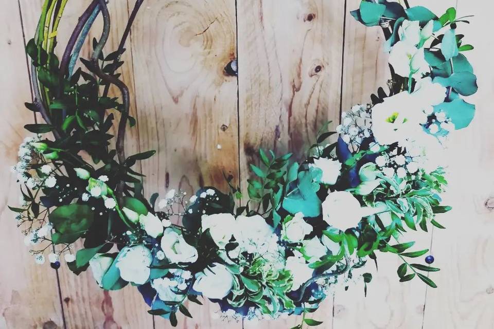 Bouquet de mariée avec structu