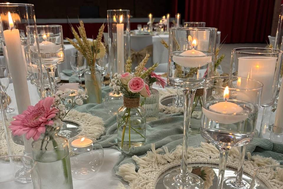 Décoration de table romantique