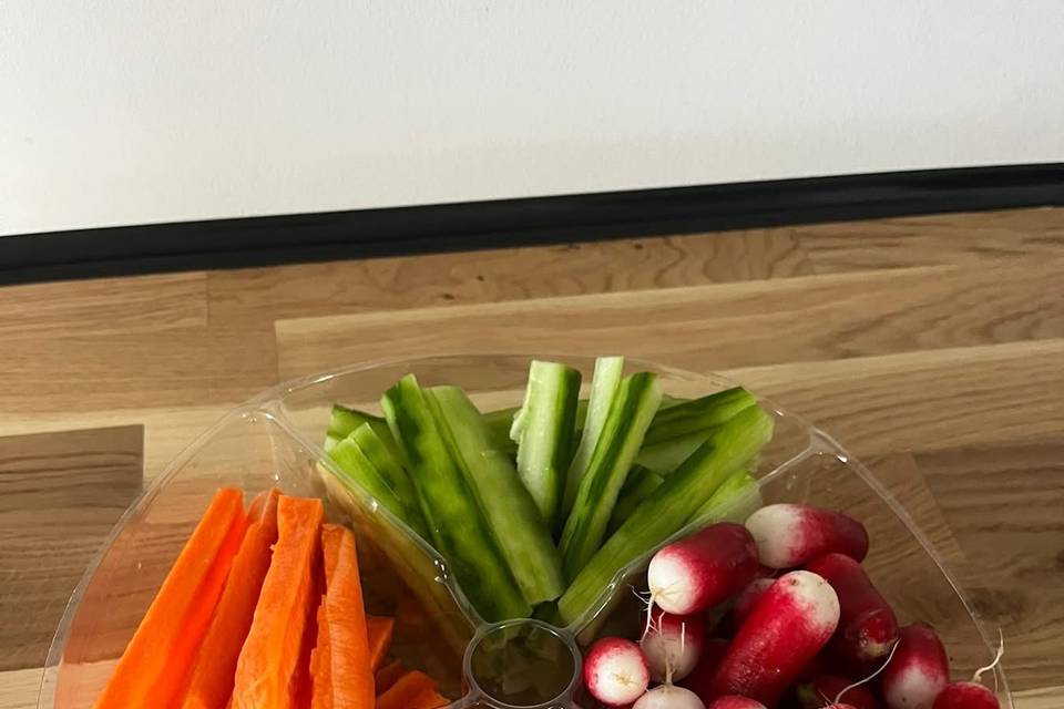 Plateau transfert légume cru