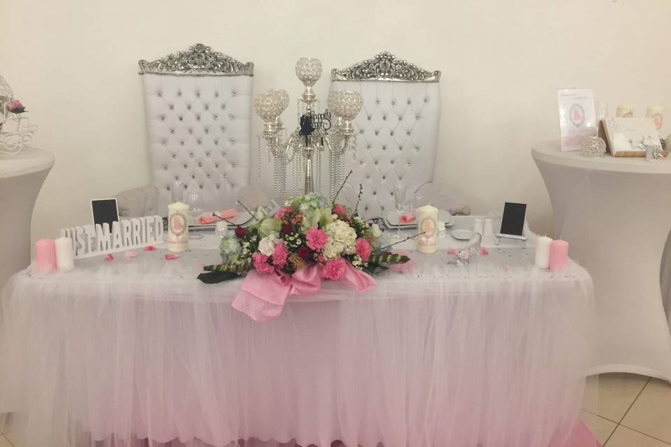 Elegance blanche et rose
