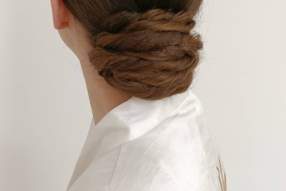 Chignon bas torsades