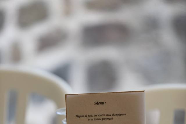 Mariage A&M - Menus