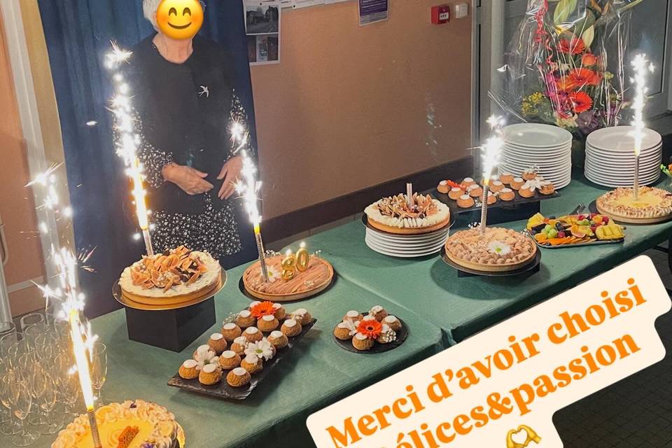 Buffet dessert 80 ans