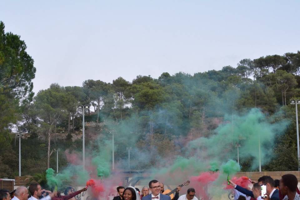 Sortie avec fumigènes 🥰