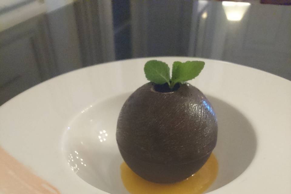 Dôme au chocolat & mangue