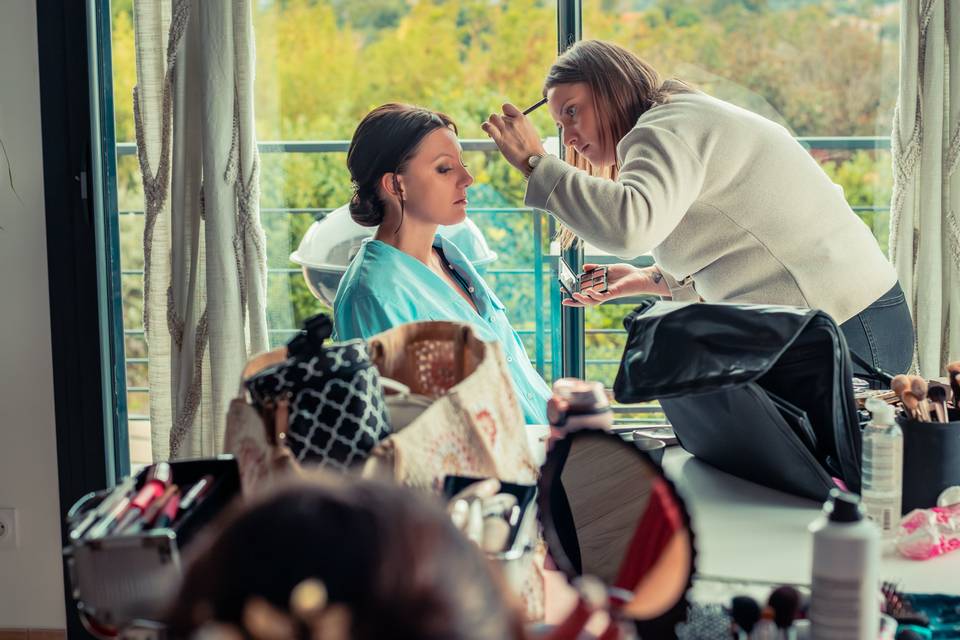 Préparatifs de la mariée