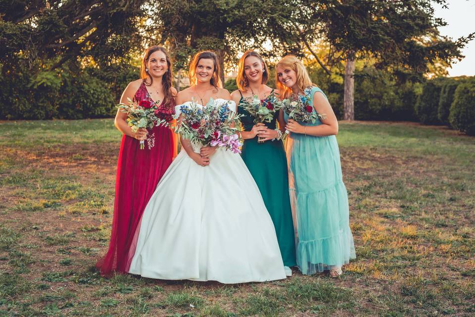 Mariée + demoiselles d'honneur