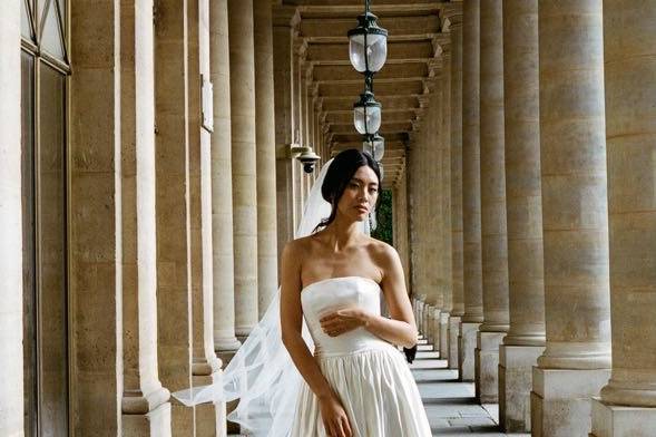 Bridal portrait in paris