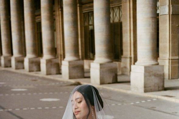 Bridal portrait in paris