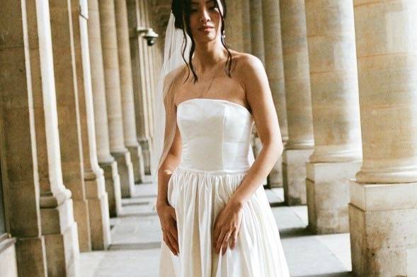 Bridal portrait in paris