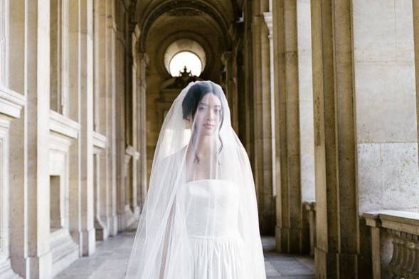 Bridal portrait in paris