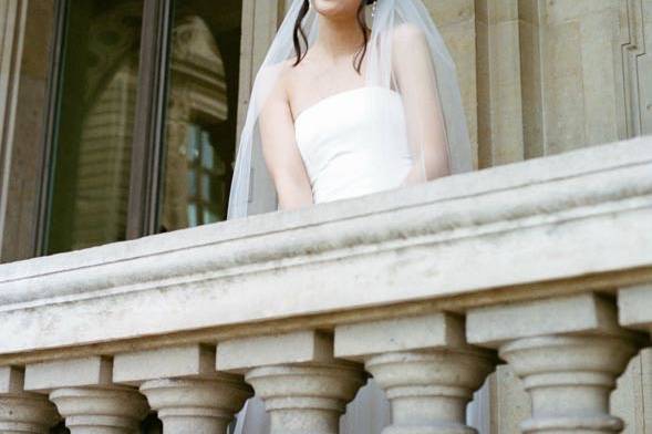Bridal portrait in paris