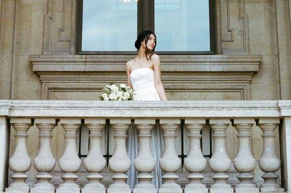 Bridal portrait in paris