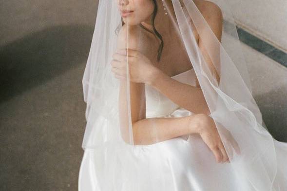Bridal portrait in paris