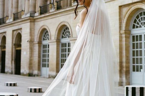 Bridal portrait in paris