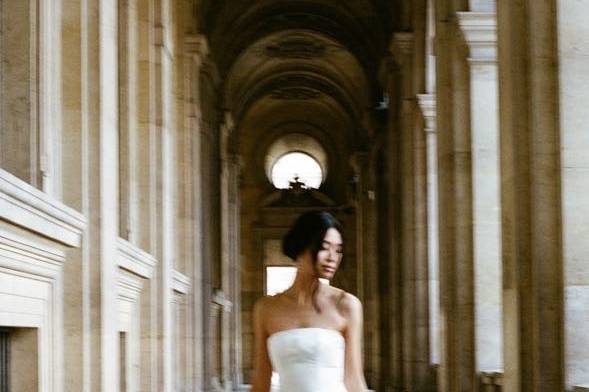 Bridal portrait in paris