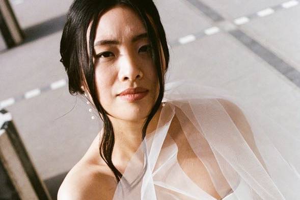 Bridal portrait in paris