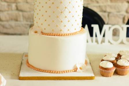 Wedding Cake blanc/argenté