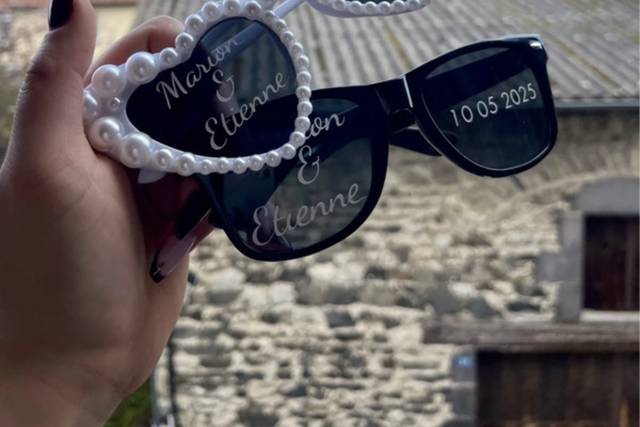 Lunettes personnalisées mariée
