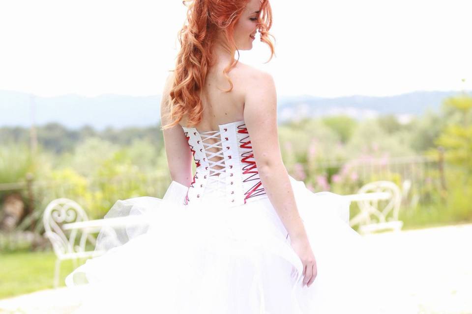 Robe de mariée corsetée