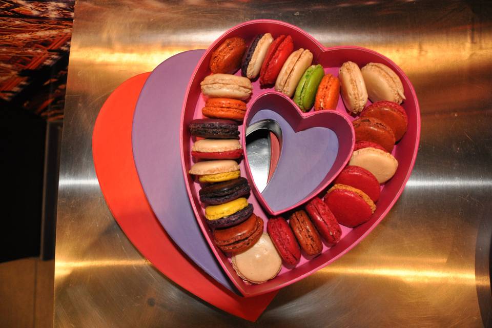 Boite coeur 25 macarons