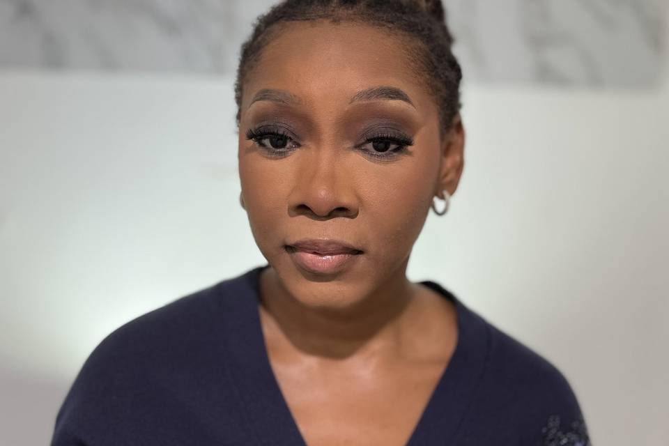 Smokey eyes marron