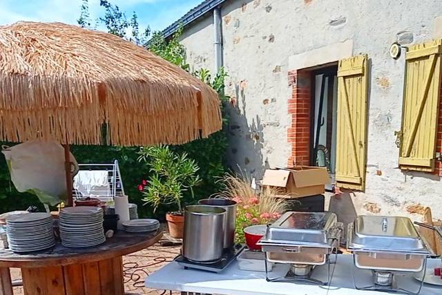 Service buffet en extérieur