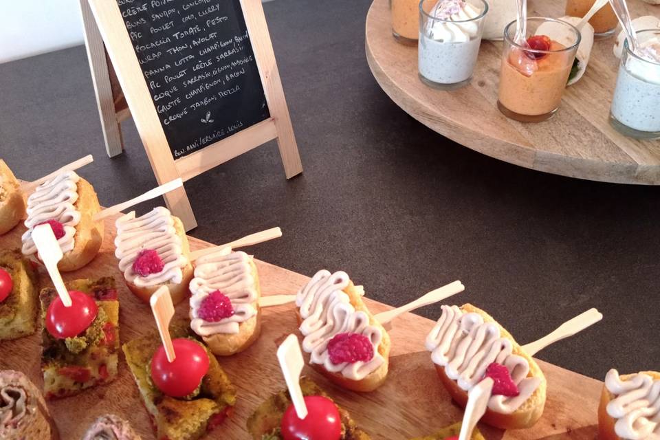 Assortiment de bouchées salées