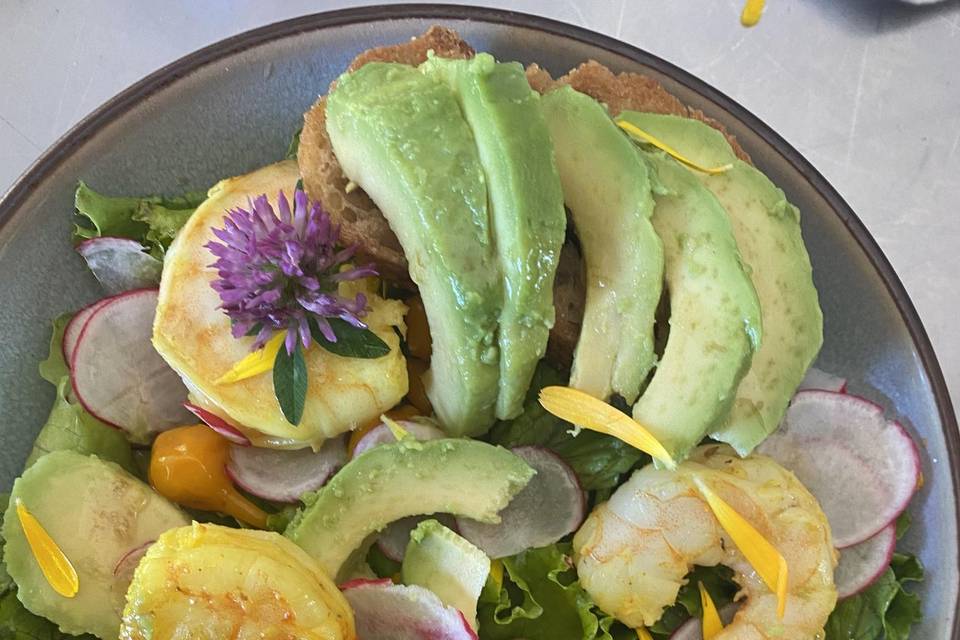 Salade avocat crevettes