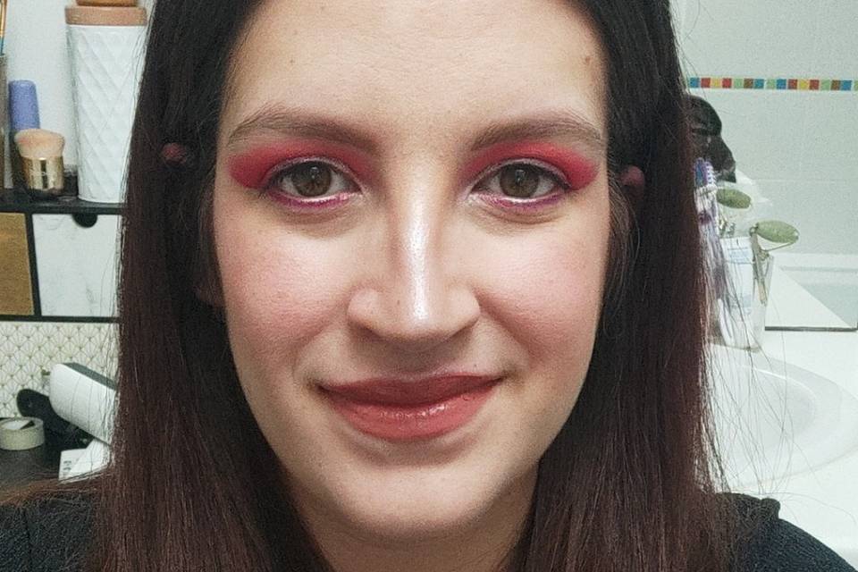 Pink makeup