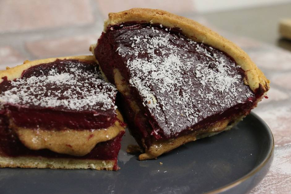 Flan framboise-praliné coco