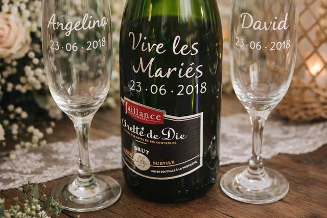 Bouteille & verre champagne