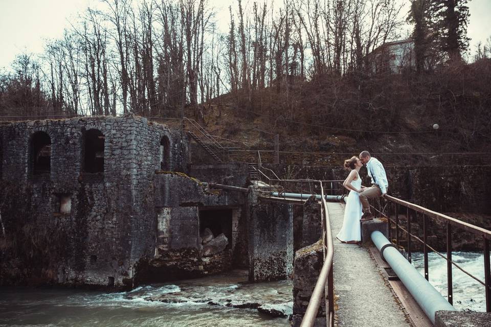 Séance couple à la Valserine