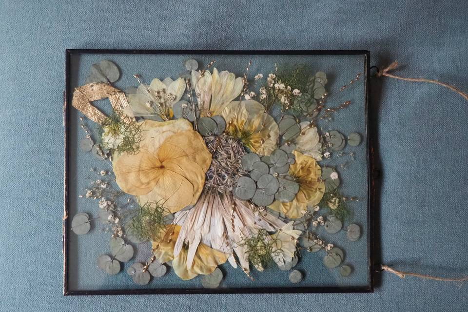 Bouquet de mariée pressé