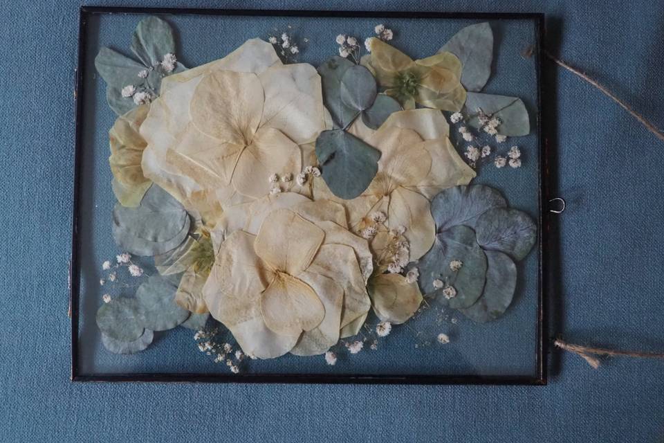 Bouquet de mariée pressé