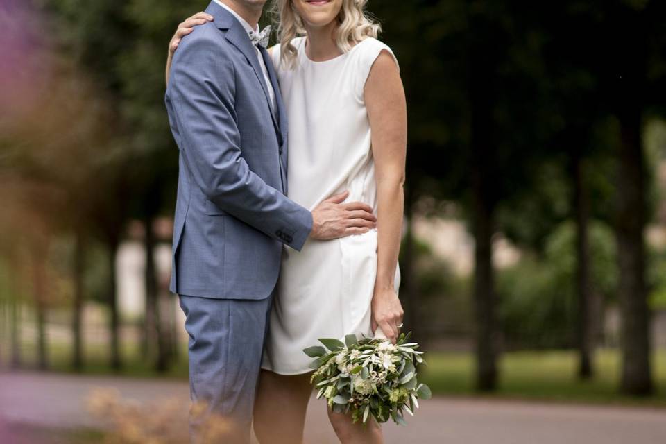 Photo de couple bouquet