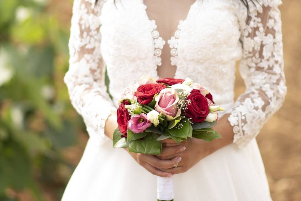 Photo de couple bouquet