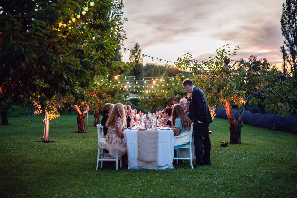 Repas mariage sous les étoiles