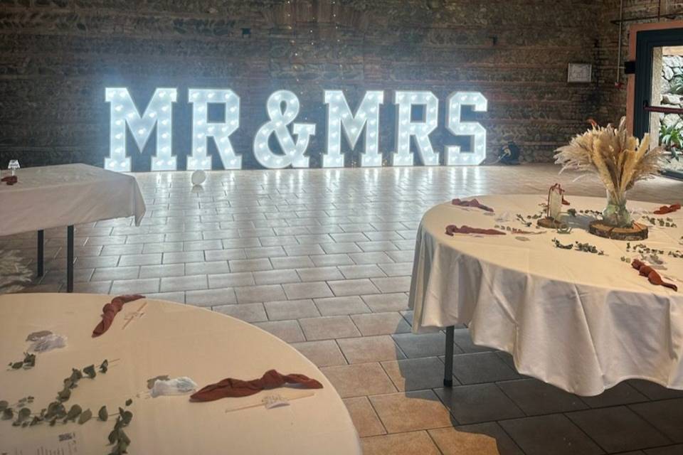 Lettre Mr&Mrs geante de